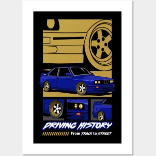 Retro E30 Exotic Car Posters and Art